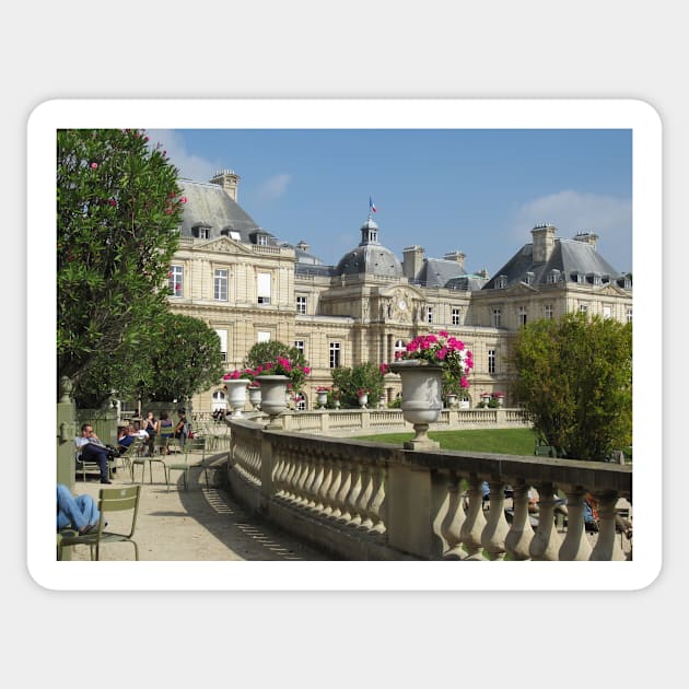 Paris Luxembourg Gardens and Senate Sticker by BlackBeret